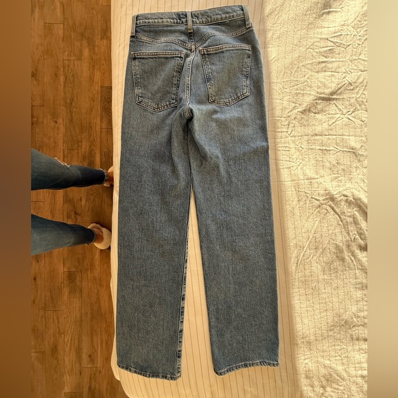 Agolde Harper Mid Rise Relaxed Straight Jean in Flash - size 23 - Picture 7 of 15